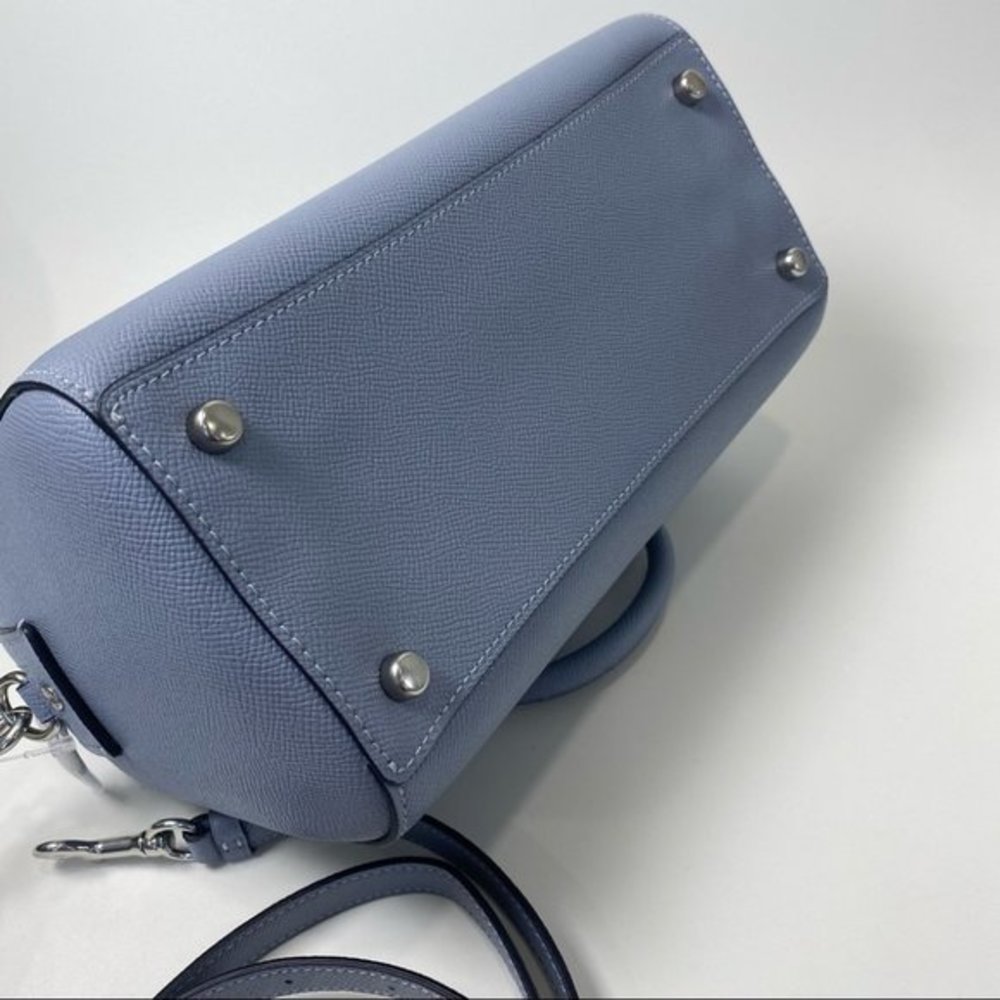 COACH Bag Rowan Satchel Handbag in Twilight Blue - Picture 10 of 11